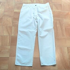 Dickies Men's White Cargo Straight Leg Denim Jeans Pants